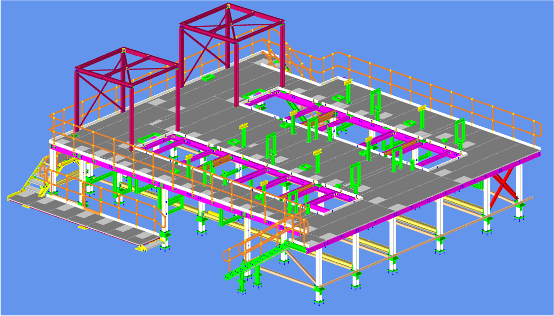 Heat pump skid support structure